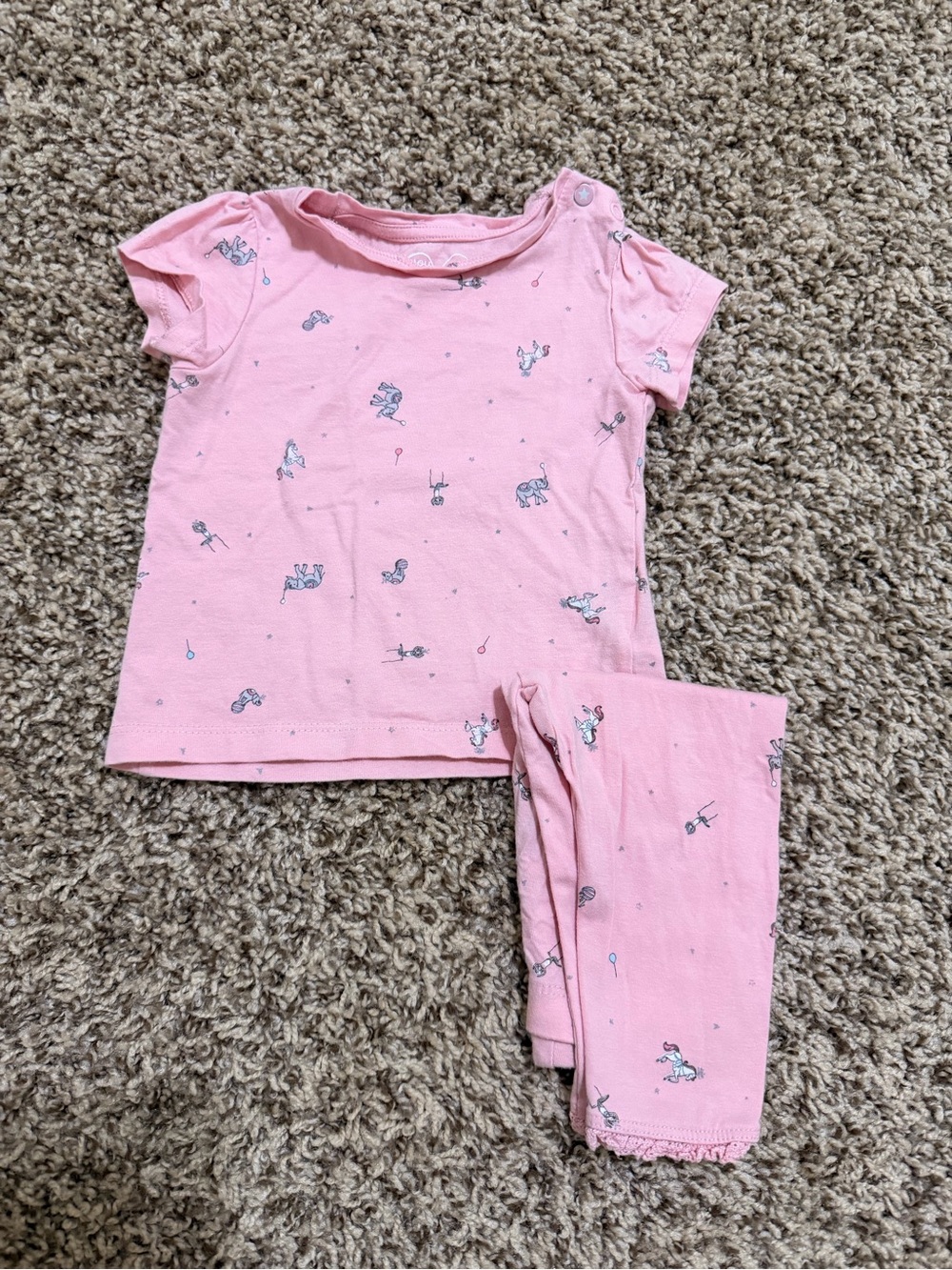 Mothercare Baby Pink Unicorn Pajama Set for Kids